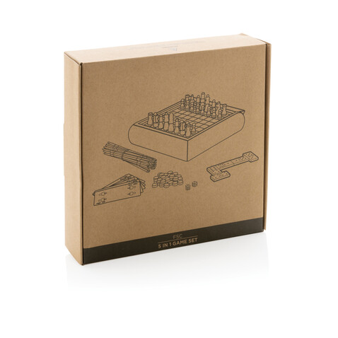 5-in-1 Spieleset weiß bedrucken, Art.-Nr. P940.253