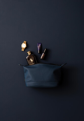 VINGA Baltimore Kosmetiktasche navy blau bedrucken, Art.-Nr. 500421
