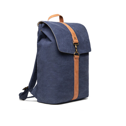 VINGA Bosler Rucksack aus GRS recyceltem Canvas navy blau bedrucken, Art.-Nr. 521021 VINGA Bosler Rucksack aus GRS recyceltem Canvas navy blau bedrucken, Art.-Nr. 521021