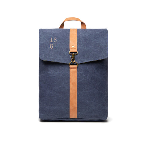 VINGA Bosler Rucksack aus GRS recyceltem Canvas navy blau bedrucken, Art.-Nr. 521021 VINGA Bosler Rucksack aus GRS recyceltem Canvas navy blau bedrucken, Art.-Nr. 521021