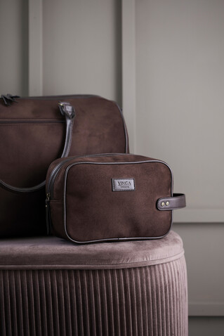 VINGA Hunton Kosmetiktasche braun bedrucken, Art.-Nr. 526019 VINGA Hunton Kosmetiktasche braun bedrucken, Art.-Nr. 526019