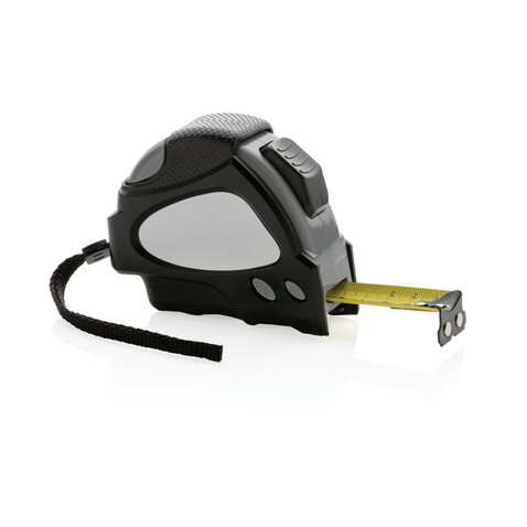 Auto-Stop-Maßband aus recyceltem Kunststoff, 8m/25mm schwarz bedrucken, Art.-Nr. P112.181 Auto-Stop-Maßband aus recyceltem Kunststoff, 8m/25mm schwarz bedrucken, Art.-Nr. P112.181