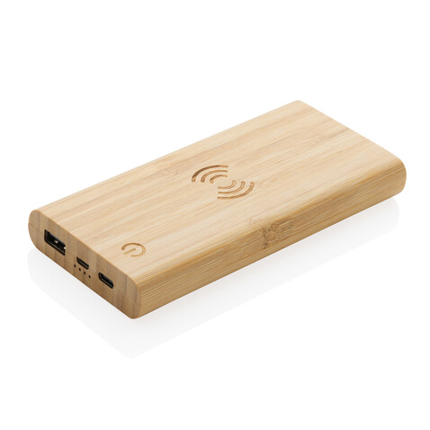 8.000mAh Bambus-Wireless-Powerbank braun bedrucken, Art.-Nr. P322.359 8.000mAh Bambus-Wireless-Powerbank braun bedrucken, Art.-Nr. P322.359
