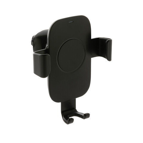 10W Wireless Charging Autohalter aus RCS Plastik schwarz bedrucken, Art.-Nr. P302.561 10W Wireless Charging Autohalter aus RCS Plastik schwarz bedrucken, Art.-Nr. P302.561