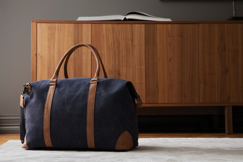 VINGA Bosler Seesack aus RCS recyceltem Canvas navy blau bedrucken, Art.-Nr. 522221 VINGA Bosler Seesack aus RCS recyceltem Canvas navy blau bedrucken, Art.-Nr. 522221