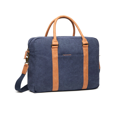 VINGA Bosler Computertasche aus RCS recyceltem Canvas navy blau bedrucken, Art.-Nr. 522321