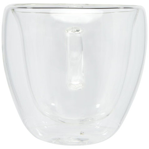 Manti 2-teiliger 100 ml doppelwandiger Glasbecher mit Bambusuntersetzer, transparent, natural bedrucken, Art.-Nr. 11331401 Manti 2-teiliger 100 ml doppelwandiger Glasbecher mit Bambusuntersetzer, transparent, natural bedrucken, Art.-Nr. 11331401