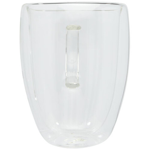 Manti 2-teiliger 350 ml doppelwandiger Glasbecher mit Bambusuntersetzer, transparent, natural bedrucken, Art.-Nr. 11331601 Manti 2-teiliger 350 ml doppelwandiger Glasbecher mit Bambusuntersetzer, transparent, natural bedrucken, Art.-Nr. 11331601