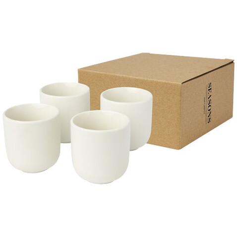 Male Espressotassen 4-teilig 90 ml, weiss bedrucken, Art.-Nr. 11331701