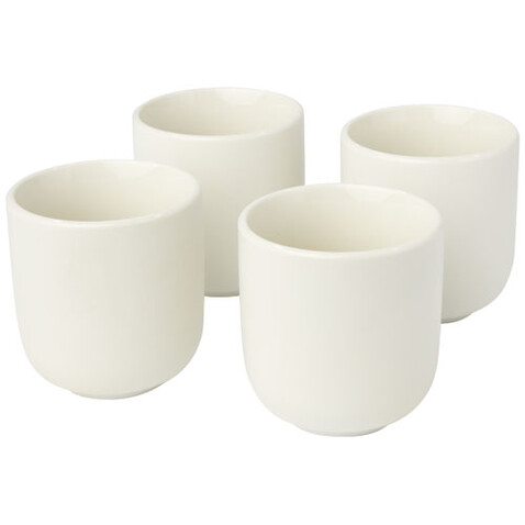Male Espressotassen 4-teilig 90 ml, weiss bedrucken, Art.-Nr. 11331701
