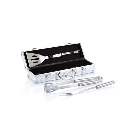 Grillset Classic silber, schwarz bedrucken, Art.-Nr. P422.172 Grillset Classic silber, schwarz bedrucken, Art.-Nr. P422.172