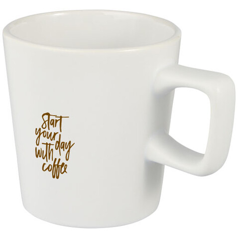 Ross 280 ml Keramiktasse, weiss bedrucken, Art.-Nr. 10072601