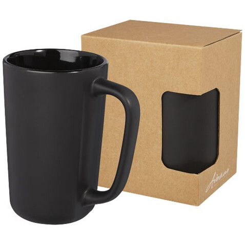 Perk 480 ml Keramiktasse, schwarz bedrucken, Art.-Nr. 10072890 Perk 480 ml Keramiktasse, schwarz bedrucken, Art.-Nr. 10072890