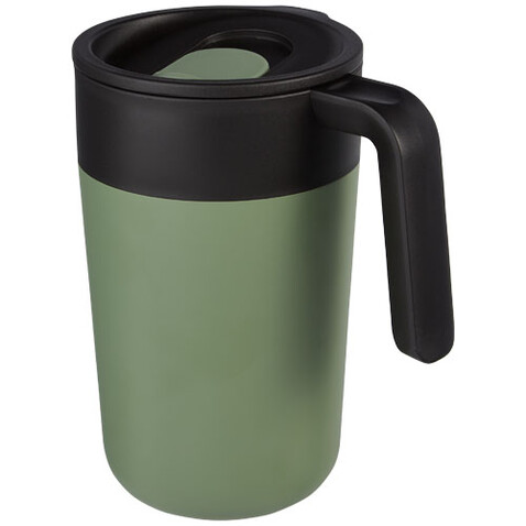 Nordia 400 ml doppelwandiger Becher aus Recyclingmaterial, heather grün bedrucken, Art.-Nr. 10073162 Nordia 400 ml doppelwandiger Becher aus Recyclingmaterial, heather grün bedrucken, Art.-Nr. 10073162