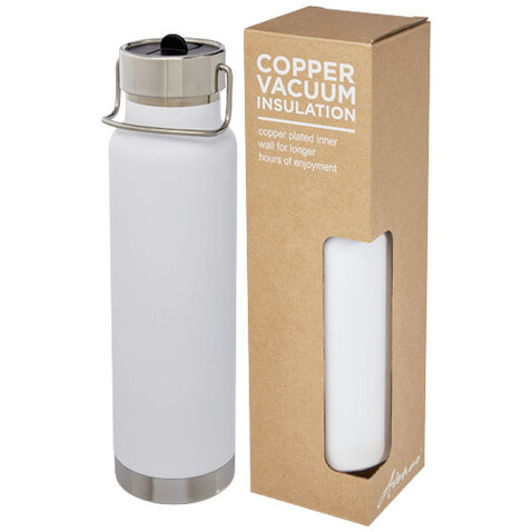 Thor 750 ml Kupfer-Vakuum Sportflasche mit Trinkhalm, weiss bedrucken, Art.-Nr. 10073201 Thor 750 ml Kupfer-Vakuum Sportflasche mit Trinkhalm, weiss bedrucken, Art.-Nr. 10073201