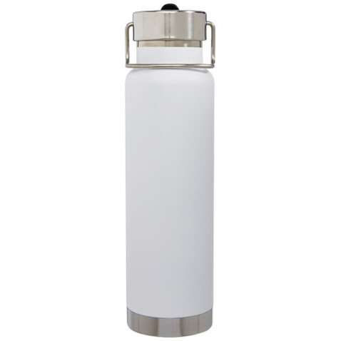 Thor 750 ml Kupfer-Vakuum Sportflasche mit Trinkhalm, weiss bedrucken, Art.-Nr. 10073201 Thor 750 ml Kupfer-Vakuum Sportflasche mit Trinkhalm, weiss bedrucken, Art.-Nr. 10073201