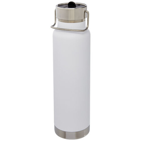 Thor 750 ml Kupfer-Vakuum Sportflasche mit Trinkhalm, weiss bedrucken, Art.-Nr. 10073201 Thor 750 ml Kupfer-Vakuum Sportflasche mit Trinkhalm, weiss bedrucken, Art.-Nr. 10073201
