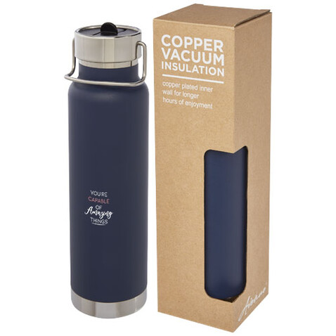 Thor 750 ml Kupfer-Vakuum Sportflasche mit Trinkhalm, dunkelblau bedrucken, Art.-Nr. 10073255 Thor 750 ml Kupfer-Vakuum Sportflasche mit Trinkhalm, dunkelblau bedrucken, Art.-Nr. 10073255