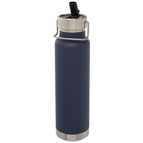 Thor 750 ml Kupfer-Vakuum Sportflasche mit Trinkhalm, dunkelblau bedrucken, Art.-Nr. 10073255 Thor 750 ml Kupfer-Vakuum Sportflasche mit Trinkhalm, dunkelblau bedrucken, Art.-Nr. 10073255
