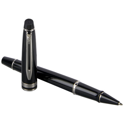 Waterman Expert Tintenroller (schwarze Mine), schwarz, silber bedrucken, Art.-Nr. 10650605 Waterman Expert Tintenroller (schwarze Mine), schwarz, silber bedrucken, Art.-Nr. 10650605
