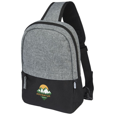 Reclaim GRS recycelte Tragetasche 3,5 L, schwarz, heather grau bedrucken, Art.-Nr. 12065390 Reclaim GRS recycelte Tragetasche 3,5 L, schwarz, heather grau bedrucken, Art.-Nr. 12065390