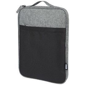 Reclaim 14&amp;quot; GRS recycelte Laptophülle 2,5 L, schwarz, heather grau bedrucken, Art.-Nr. 12065490