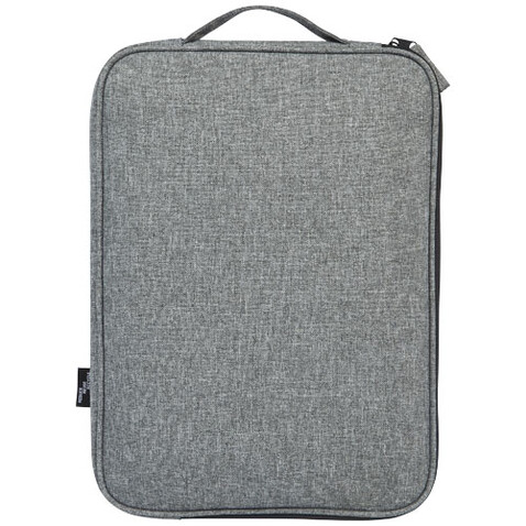 Reclaim 14" GRS recycelte Laptophülle 2,5 L, schwarz, heather grau bedrucken, Art.-Nr. 12065490