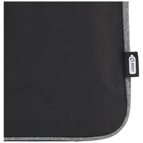 Reclaim 14" GRS recycelte Laptophülle 2,5 L, schwarz, heather grau bedrucken, Art.-Nr. 12065490