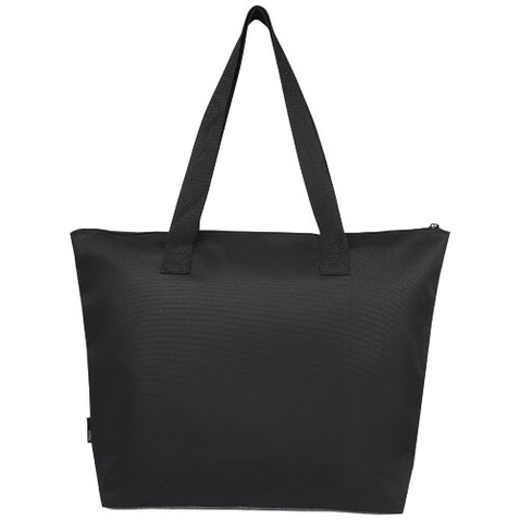 Reclaim GRS recycelte Tragetasche mit Reißverschluss 15 L, schwarz, heather grau bedrucken, Art.-Nr. 12065790 Reclaim GRS recycelte Tragetasche mit Reißverschluss 15 L, schwarz, heather grau bedrucken, Art.-Nr. 12065790