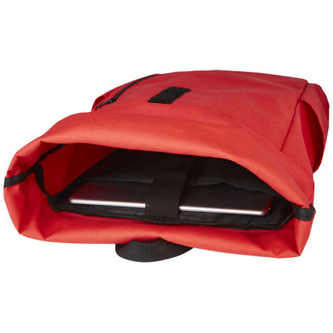 Byron 15,6" GRS RPET Roll-Top Rucksack 18 L, rot bedrucken, Art.-Nr. 12065921 Byron 15,6" GRS RPET Roll-Top Rucksack 18 L, rot bedrucken, Art.-Nr. 12065921