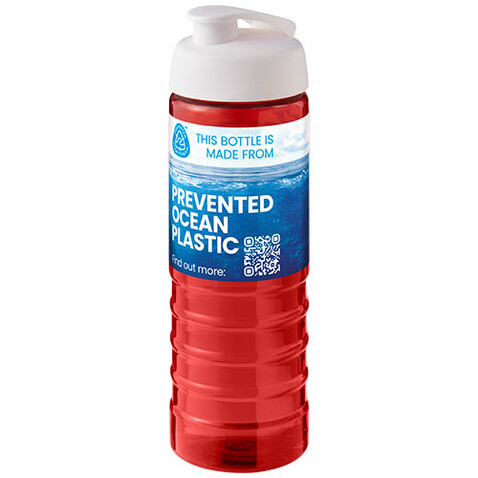 H2O Active® Eco Treble 750 ml Sportflasche mit Stülpdeckel, rot, weiss bedrucken, Art.-Nr. 21047909 H2O Active® Eco Treble 750 ml Sportflasche mit Stülpdeckel, rot, weiss bedrucken, Art.-Nr. 21047909