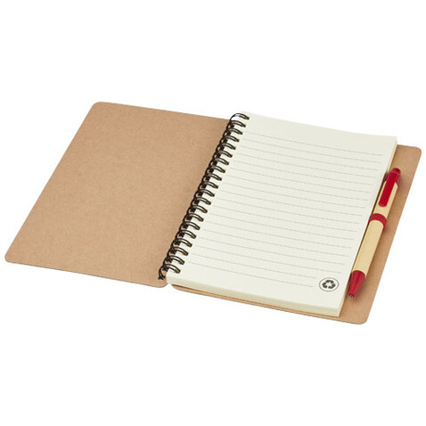 Priestly A6 Recycling Notizbuch mit Stift, natur, rot bedrucken, Art.-Nr. 10626800 Priestly A6 Recycling Notizbuch mit Stift, natur, rot bedrucken, Art.-Nr. 10626800