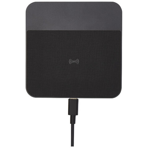 Hybrid hochwertiges wireless 15W Ladepad, schwarz bedrucken, Art.-Nr. 12424090 Hybrid hochwertiges wireless 15W Ladepad, schwarz bedrucken, Art.-Nr. 12424090