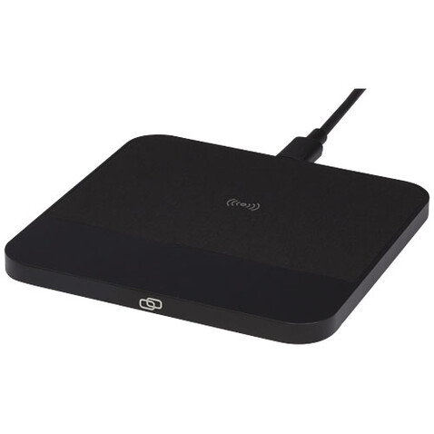 Hybrid hochwertiges wireless 15W Ladepad, schwarz bedrucken, Art.-Nr. 12424090 Hybrid hochwertiges wireless 15W Ladepad, schwarz bedrucken, Art.-Nr. 12424090