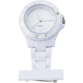 Krankenschwester-Uhr aus Kunststoff Simone – Weiß bedrucken, Art.-Nr. 002999999_1116