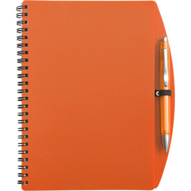 Notizbuch aus Kunststoff Solana – Orange bedrucken, Art.-Nr. 007999999_5140