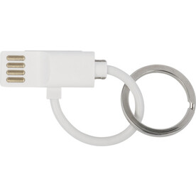 Ladekabel mit USB, USB-C, Lightning Anschluss aus Kunststoff Elfriede – Weiß bedrucken, Art.-Nr. 002999999_8489