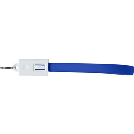 Ladekabel aus PVC mit Schlüsselbund Pierre – Kobaltblau bedrucken, Art.-Nr. 023999999_8527