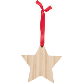 Weihnachtsbaumanhänger aus Holz Caspian – Braun bedrucken, Art.-Nr. 011999999_9051