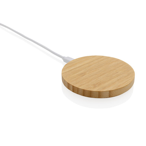 15W Bambus Wireless Charger braun bedrucken, Art.-Nr. P308.389 15W Bambus Wireless Charger braun bedrucken, Art.-Nr. P308.389