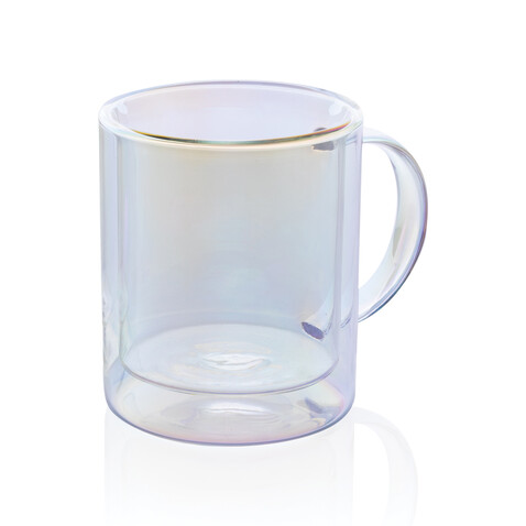 Doppelwandiger Deluxe-Becher aus galvanisiertem Glas transparent bedrucken, Art.-Nr. P433.110 Doppelwandiger Deluxe-Becher aus galvanisiertem Glas transparent bedrucken, Art.-Nr. P433.110