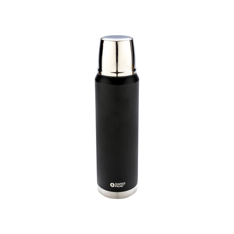 Swiss Peak Elite 1l Kupfer Vakuum Flasche schwarz bedrucken, Art.-Nr. P433.361