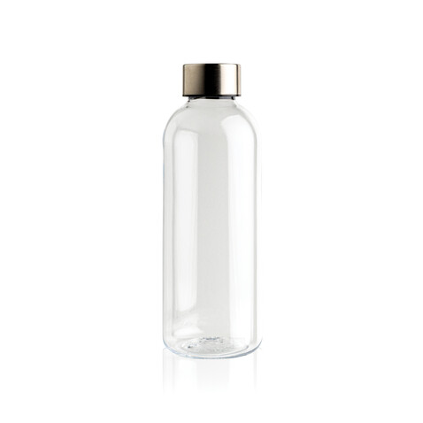 Auslaufsichere Trinkflasche mit Metalldeckel transparent bedrucken, Art.-Nr. P433.440