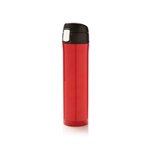 Easy Lock Vakuum Flasche rot, schwarz bedrucken, Art.-Nr. P433.994 Easy Lock Vakuum Flasche rot, schwarz bedrucken, Art.-Nr. P433.994