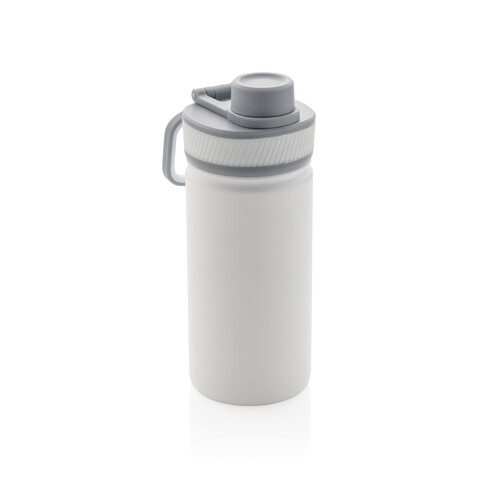 Sport Vakuum-Flasche aus Stainless Steel 550ml weiß, grau bedrucken, Art.-Nr. P436.193 Sport Vakuum-Flasche aus Stainless Steel 550ml weiß, grau bedrucken, Art.-Nr. P436.193