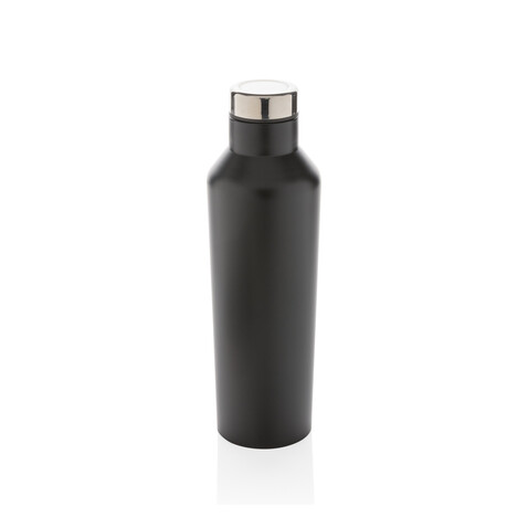 Moderne Vakuum-Flasche aus Stainless Steel schwarz bedrucken, Art.-Nr. P436.761 Moderne Vakuum-Flasche aus Stainless Steel schwarz bedrucken, Art.-Nr. P436.761