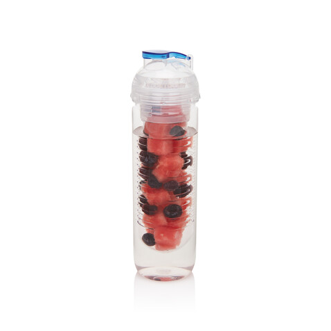 Wasserflasche mit Aromafach blau bedrucken, Art.-Nr. P436.815