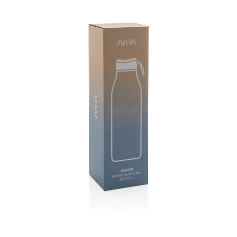 Avira Avior RCS recycelte Stainless-Steel Flasche 1L lila bedrucken, Art.-Nr. P438.019
