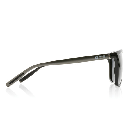Swiss Peak polarisierte Sonnenbrille aus RCS Kunststoff schwarz bedrucken, Art.-Nr. P453.981 Swiss Peak polarisierte Sonnenbrille aus RCS Kunststoff schwarz bedrucken, Art.-Nr. P453.981