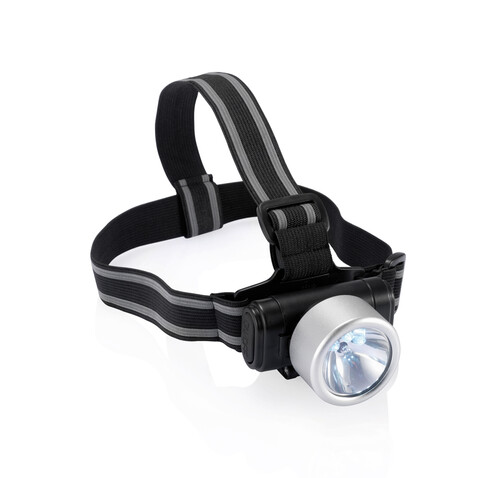 Everest Kopflampe silber, schwarz bedrucken, Art.-Nr. P518.020 Everest Kopflampe silber, schwarz bedrucken, Art.-Nr. P518.020